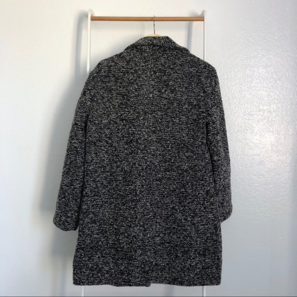 NWT Nasty Gal Charcoal Oversized Wool Knit Coat - Picture 2 of 6